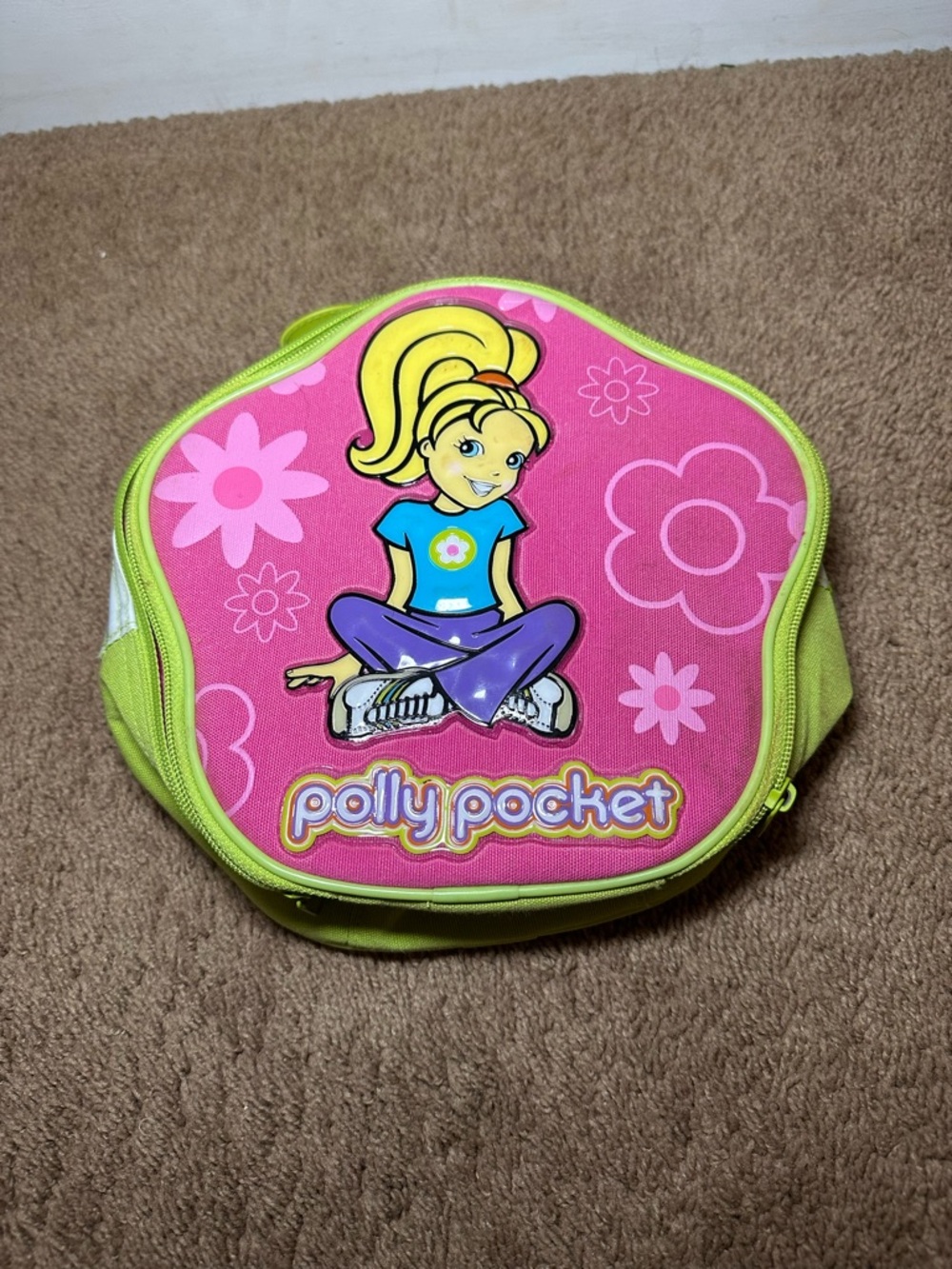Polly Pocket Carrying Case Zippered Storage Bag Retro With Accessories Doll
